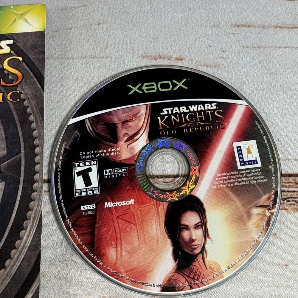 Star Wars Knights of the Old Republic Xbox Disc & Manual Only Resurfaced